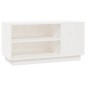 vidaXL Mueble de TV madera maciza de pino blanco 80x35x40,5 cm
