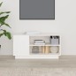 vidaXL Mueble de TV madera maciza de pino blanco 80x35x40,5 cm