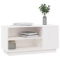 vidaXL Mueble de TV madera maciza de pino blanco 80x35x40,5 cm