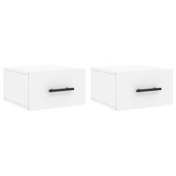 vidaXL Mesitas de noche de pared 2 uds blanco 35x35x20 cm