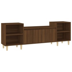 vidaXL Mueble para TV madera contrachapada marrón roble 160x35x55 cm