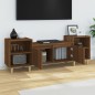 vidaXL Mueble para TV madera contrachapada marrón roble 160x35x55 cm vidaXL Mueble para TV madera contrachapada marrón roble 160x35x55 cm