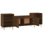 vidaXL Mueble para TV madera contrachapada marrón roble 160x35x55 cm vidaXL Mueble para TV madera contrachapada marrón roble 160x35x55 cm