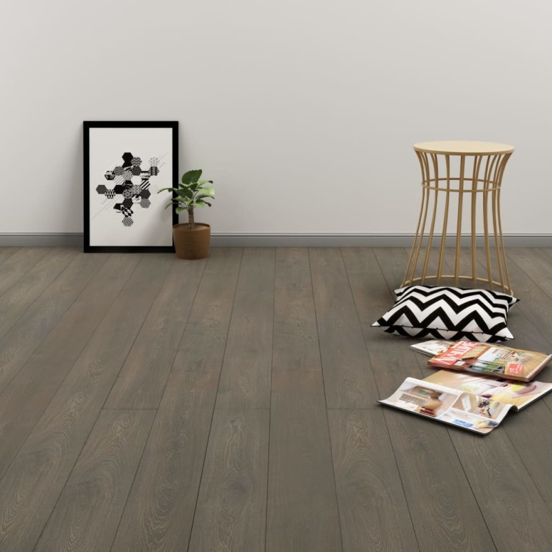 vidaXL Lamas para suelo PVC autoadhesivas 4,46 m² 3 mm gris y marrón vidaXL Lamas para suelo PVC autoadhesivas 4,46 m² 3 mm gris y marrón