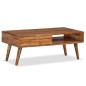 vidaXL Mesa de centro madera maciza de acacia con cajón 100x50x40 cm vidaXL Mesa de centro madera maciza de acacia con cajón 100x50x40 cm
