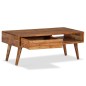vidaXL Mesa de centro madera maciza de acacia con cajón 100x50x40 cm vidaXL Mesa de centro madera maciza de acacia con cajón 100x50x40 cm