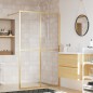 vidaXL Mampara puerta ducha vidrio transparente ESG dorado 118x195 cm vidaXL Mampara puerta ducha vidrio transparente ESG dorado 118x195 cm