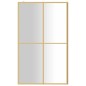 vidaXL Mampara puerta ducha vidrio transparente ESG dorado 118x195 cm vidaXL Mampara puerta ducha vidrio transparente ESG dorado 118x195 cm