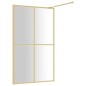 vidaXL Mampara puerta ducha vidrio transparente ESG dorado 118x195 cm vidaXL Mampara puerta ducha vidrio transparente ESG dorado 118x195 cm