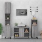 vidaXL Armario de lavabo madera contrachapada gris Sonoma 80x33x60 cm vidaXL Armario de lavabo madera contrachapada gris Sonoma 80x33x60 cm