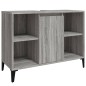 vidaXL Armario de lavabo madera contrachapada gris Sonoma 80x33x60 cm vidaXL Armario de lavabo madera contrachapada gris Sonoma 80x33x60 cm