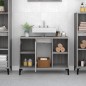 vidaXL Armario de lavabo madera contrachapada gris Sonoma 80x33x60 cm vidaXL Armario de lavabo madera contrachapada gris Sonoma 80x33x60 cm
