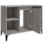 vidaXL Armario de lavabo madera contrachapada gris Sonoma 80x33x60 cm vidaXL Armario de lavabo madera contrachapada gris Sonoma 80x33x60 cm