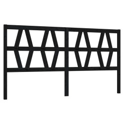 vidaXL Cabecero de cama madera maciza de pino negro 206x4x100 cm