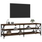 vidaXL Mueble de TV madera contrachapada marrón roble 160x40x50 cm vidaXL Mueble de TV madera contrachapada marrón roble 160x40x50 cm