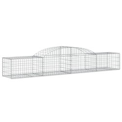 vidaXL Cesta de gaviones forma arco hierro galvanizado 300x50x40/60 cm