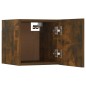 vidaXL Set de muebles de TV 8 pzas madera contrachapada roble ahumado