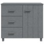 vidaXL Aparador HAMAR madera maciza de pino gris oscuro 90x40x80 cm vidaXL Aparador HAMAR madera maciza de pino gris oscuro 90x40x80 cm