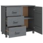 vidaXL Aparador HAMAR madera maciza de pino gris oscuro 90x40x80 cm vidaXL Aparador HAMAR madera maciza de pino gris oscuro 90x40x80 cm