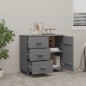 vidaXL Aparador HAMAR madera maciza de pino gris oscuro 90x40x80 cm vidaXL Aparador HAMAR madera maciza de pino gris oscuro 90x40x80 cm