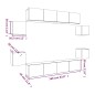 vidaXL Set de muebles de TV 8 pzas madera contrachapada roble ahumado