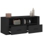 vidaXL Mueble para TV madera contrachapada negra 100x35x40 cm