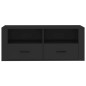 vidaXL Mueble para TV madera contrachapada negra 100x35x40 cm