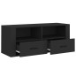 vidaXL Mueble para TV madera contrachapada negra 100x35x40 cm