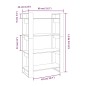 vidaXL Estantería/divisor de espacios madera de pino gris 80x35x125 cm vidaXL Estantería/divisor de espacios madera de pino gris 80x35x125 cm