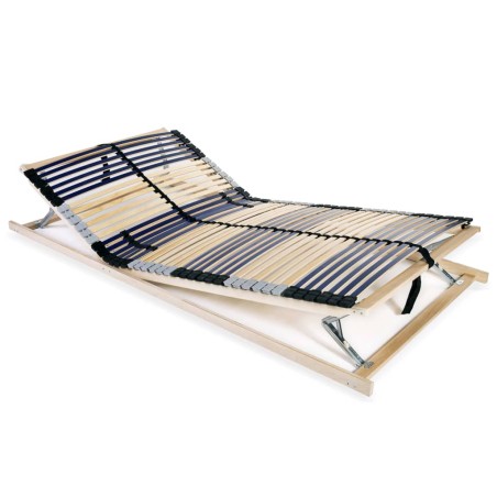 vidaXL Somier de láminas con 42 listones de 7 regiones 100x200 cm
