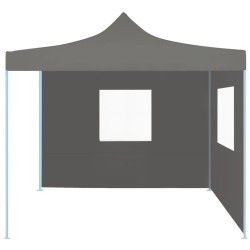 vidaXL Carpa plegable profesional 2 paredes acero gris antracita 2x2 m