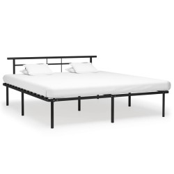 vidaXL Estructura de cama de metal negro 180x200 cm