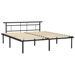 vidaXL Estructura de cama de metal negro 180x200 cm