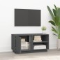 vidaXL Mueble de TV madera maciza de pino gris 80x35x40,5 cm vidaXL Mueble de TV madera maciza de pino gris 80x35x40,5 cm