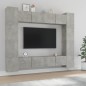 vidaXL Set de muebles de TV 8 pzas madera contrachapada gris hormigón vidaXL Set de muebles de TV 8 pzas madera contrachapada gris hormigón