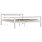 vidaXL Estructura de cama de metal blanco y negro 140x200 cm