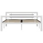 vidaXL Estructura de cama de metal blanco y negro 140x200 cm