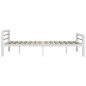vidaXL Estructura de cama de metal blanco y negro 140x200 cm