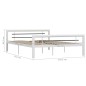 vidaXL Estructura de cama de metal blanco y negro 140x200 cm