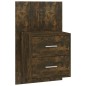 vidaXL Mesita de noche de pared roble ahumado vidaXL Mesita de noche de pared roble ahumado