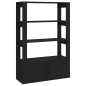 vidaXL Aparador de madera contrachapada negro 80x30x119,5 cm vidaXL Aparador de madera contrachapada negro 80x30x119,5 cm