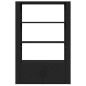 vidaXL Aparador de madera contrachapada negro 80x30x119,5 cm vidaXL Aparador de madera contrachapada negro 80x30x119,5 cm