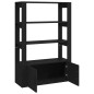 vidaXL Aparador de madera contrachapada negro 80x30x119,5 cm vidaXL Aparador de madera contrachapada negro 80x30x119,5 cm