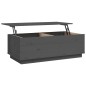 vidaXL Mesa de centro de madera maciza de pino gris 100x50x35 cm vidaXL Mesa de centro de madera maciza de pino gris 100x50x35 cm