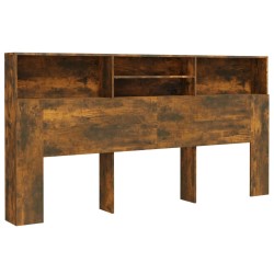 vidaXL Armario cabecero roble ahumado 200x19x103,5 cm