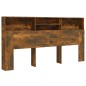 vidaXL Armario cabecero roble ahumado 200x19x103,5 cm vidaXL Armario cabecero roble ahumado 200x19x103,5 cm