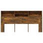 vidaXL Armario cabecero roble ahumado 200x19x103,5 cm vidaXL Armario cabecero roble ahumado 200x19x103,5 cm