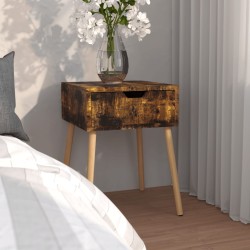 vidaXL Mesita de noche madera de ingeniería roble ahumado 40x40x56 cm