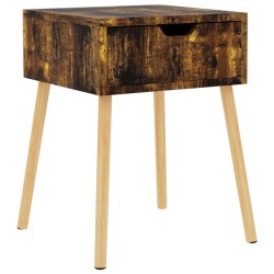 vidaXL Mesita de noche madera de ingeniería roble ahumado 40x40x56 cm