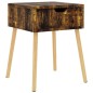 vidaXL Mesita de noche madera de ingeniería roble ahumado 40x40x56 cm vidaXL Mesita de noche madera de ingeniería roble ahumado 40x40x56 cm